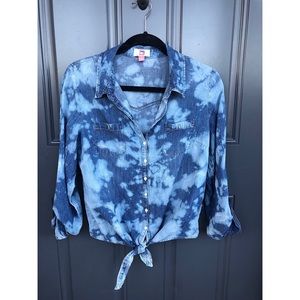 L.E.I. Acid Wash Denim Shirt